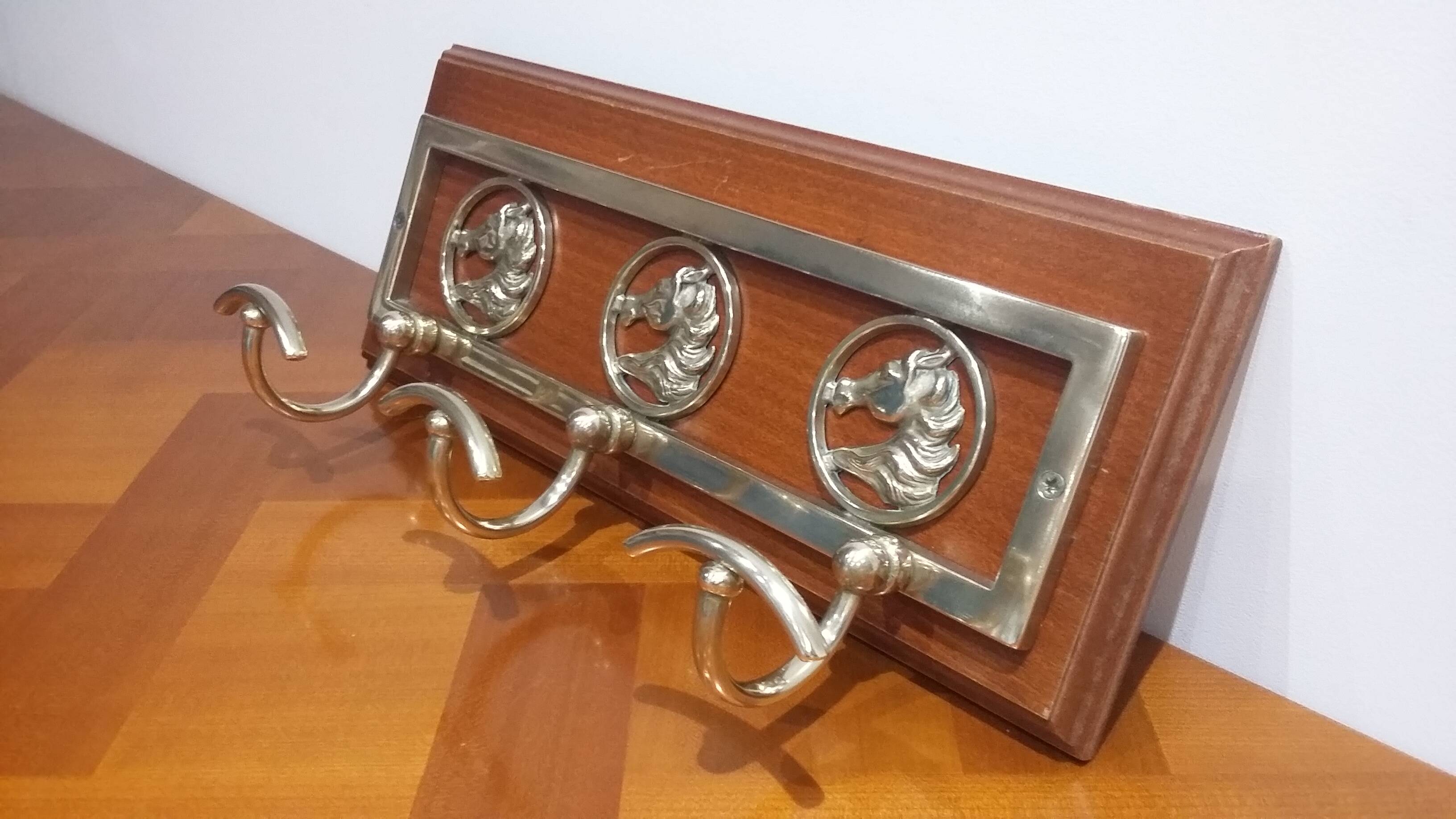 Very Pretty Brass Horse Coat Rack