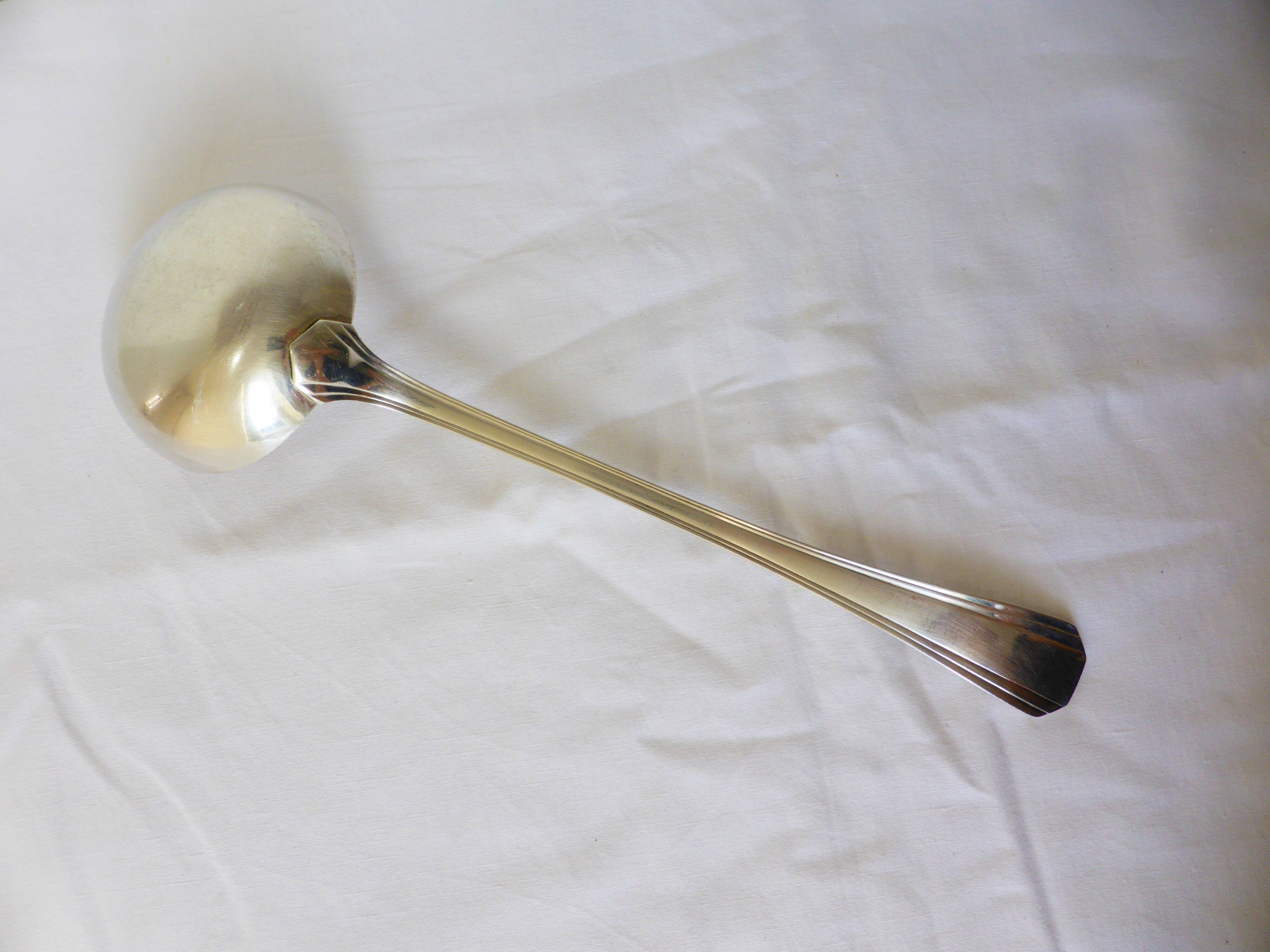 Vintage Christofle silver plated art deco ladle