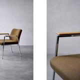 Vintage Mid-Century Modern German Brown Conference Chair from Drabert, 1970