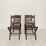 Art Deco Folding Chairs, 1930, Set of 4