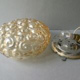 Amber glass ceiling lamp from the 70s