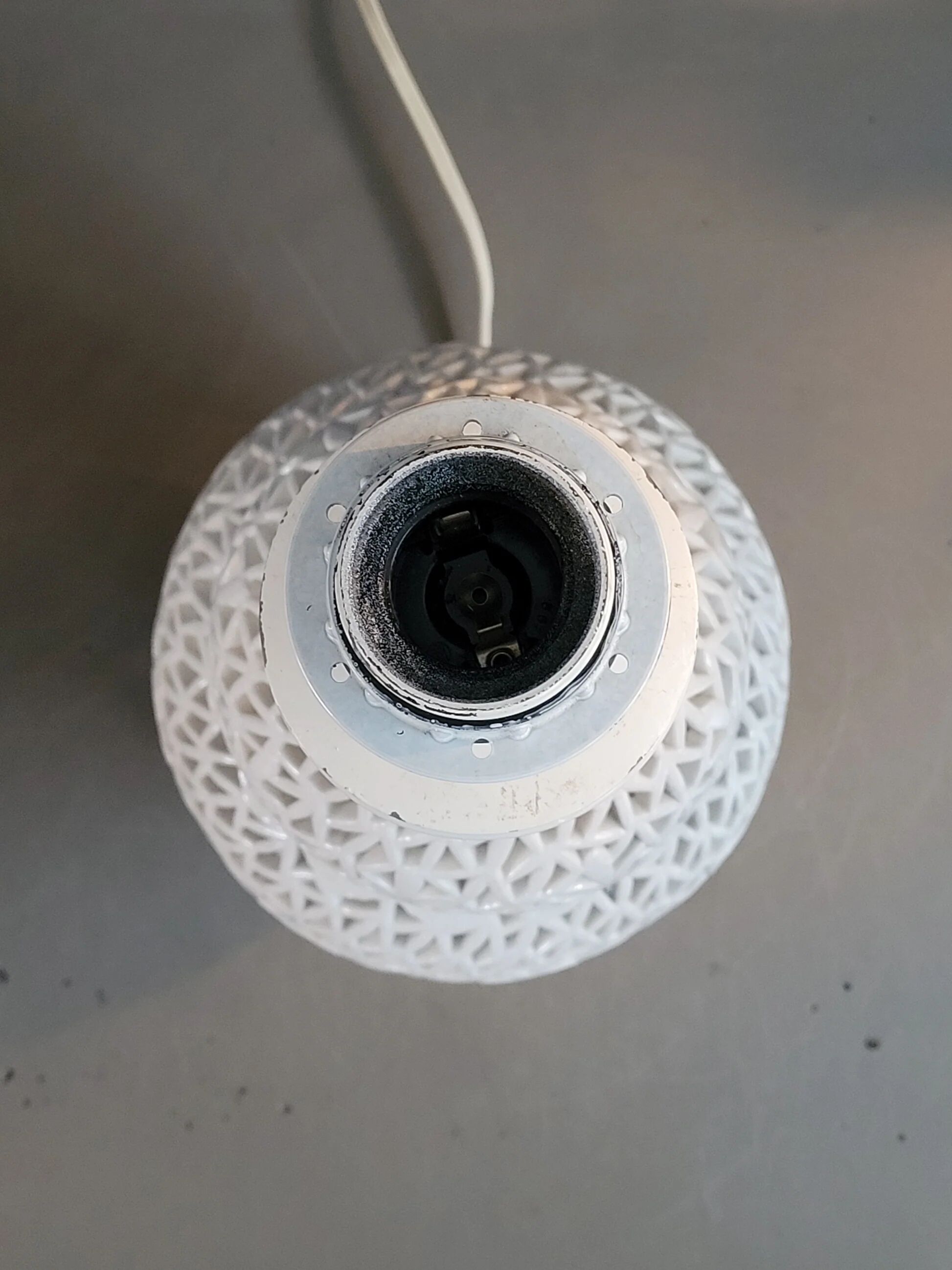 Lampshade in perforated ceramic