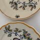 12 art nouveau flat plates from Boch La Louvière, peacock model
