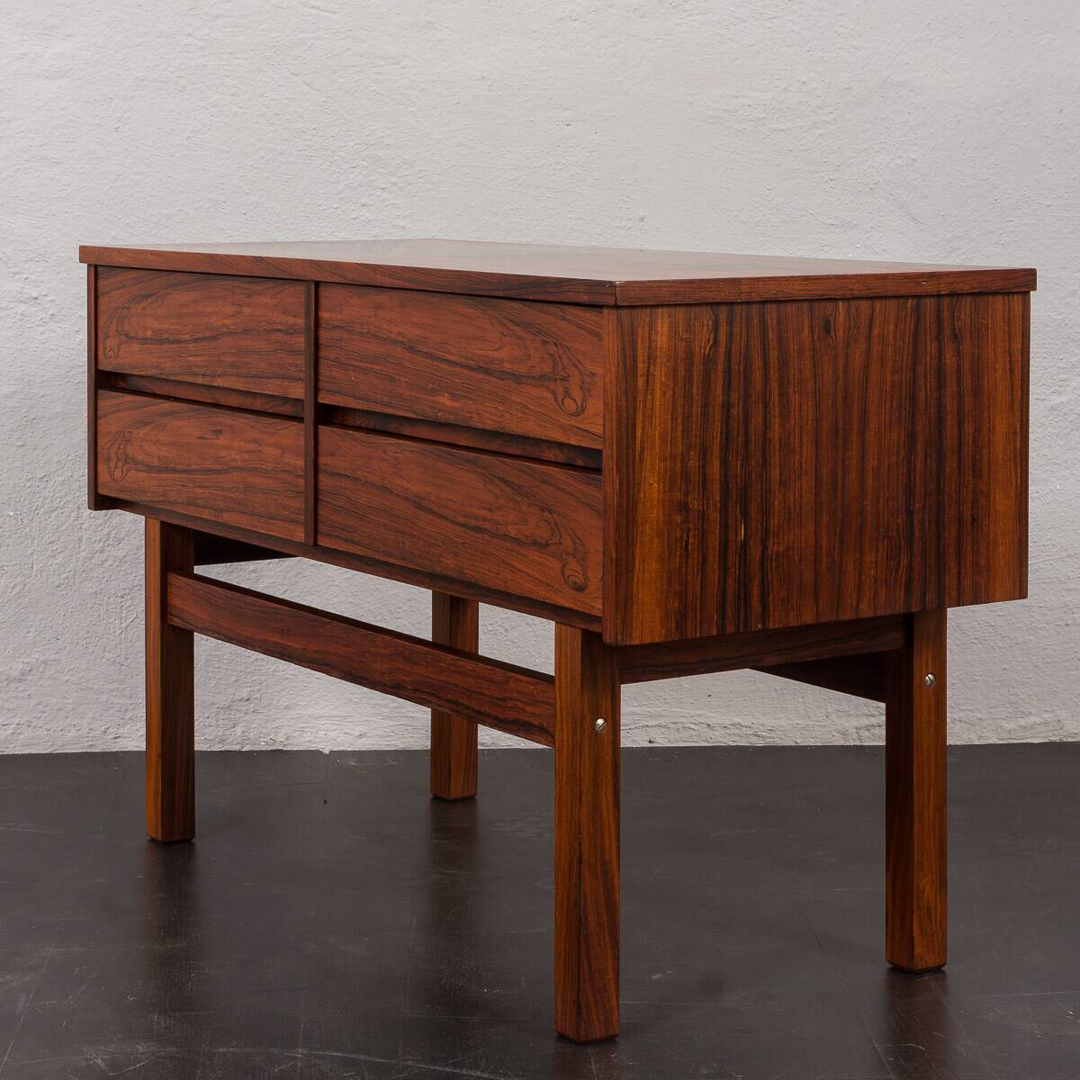 Scandinavian mid-century rosewood mirror with console, Denmark, 1960s