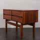 Scandinavian mid-century rosewood mirror with console, Denmark, 1960s