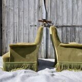Pair of velvet armchairs