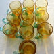 Cabaret Cave liqueur George SAND: 2 carafes 10 Legras glasses - brass basket