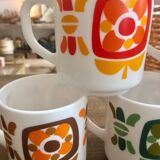 Lot of 15 mugs Arcopal vintage scania lotus mobil