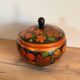 Vintage lacquered wooden bonbonnière