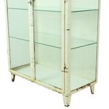 Old Metal Pharmacy Cabinet Medicine Cabinet Glass Industrial 1970s