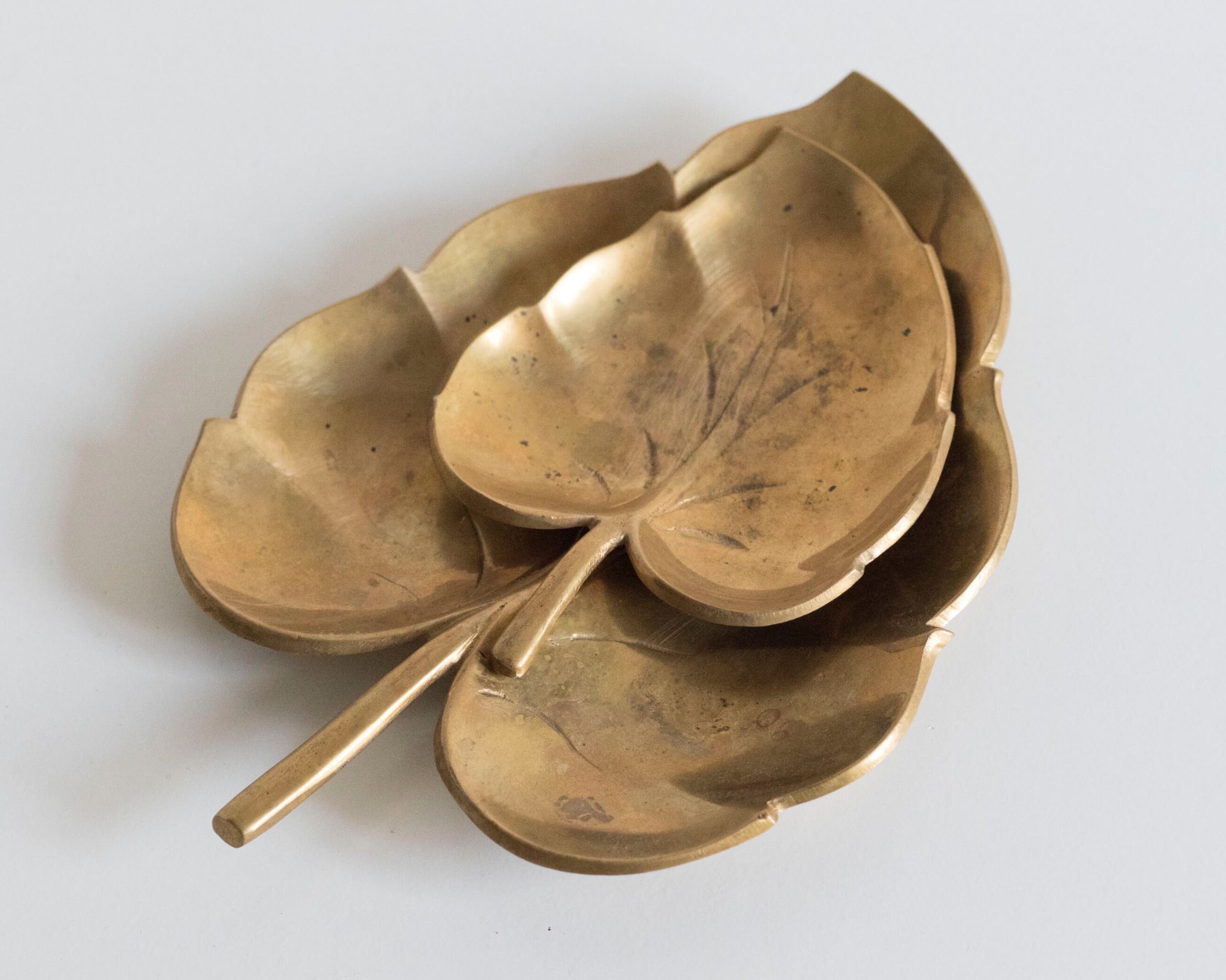 Empty old brass leaf bags