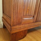 3-door Art Deco Parisian wardrobe and bevelled mirror
