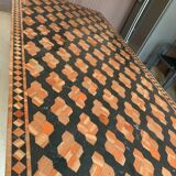 Wrought iron table on marble