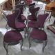 Set of six wrought iron chairs – Decorative design work from the 80s.