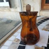 Amber glass pitcher