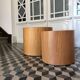 Wooden cylindrical sofa tips
