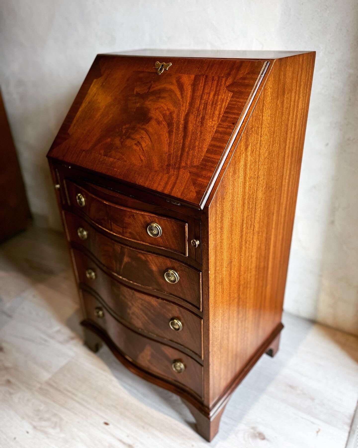 Walnut veneer secretary desk