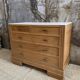 Commode bois brut et lin