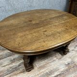 Solid oak Renaissance table with extensions circa 1850 (320 cm)