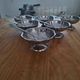 Set of 6 stainless steel ice cream bowls by Guy Degrenne + 6 spoons