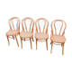 Set of 4 bistro chairs cannage honey color