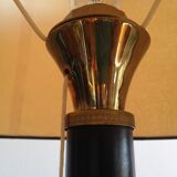 Great lamp to ask  brass, leather and paper 1950