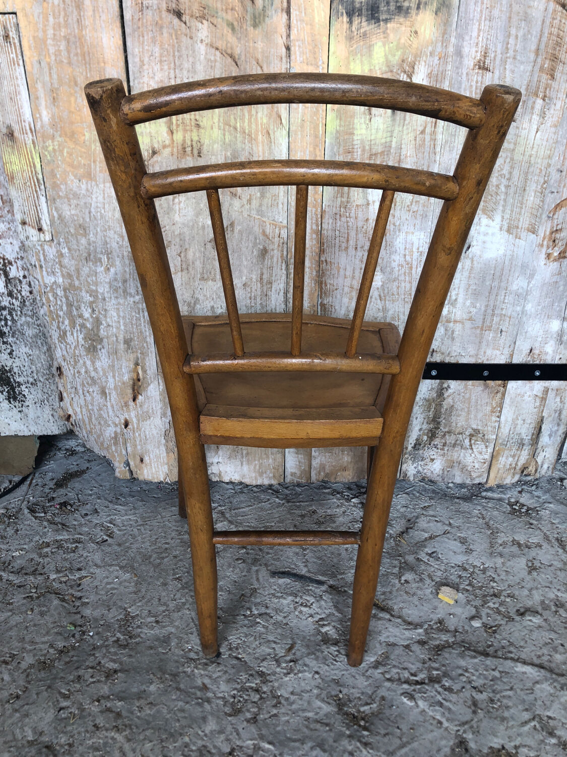 Chair bistrot in wood turned 70s vintage