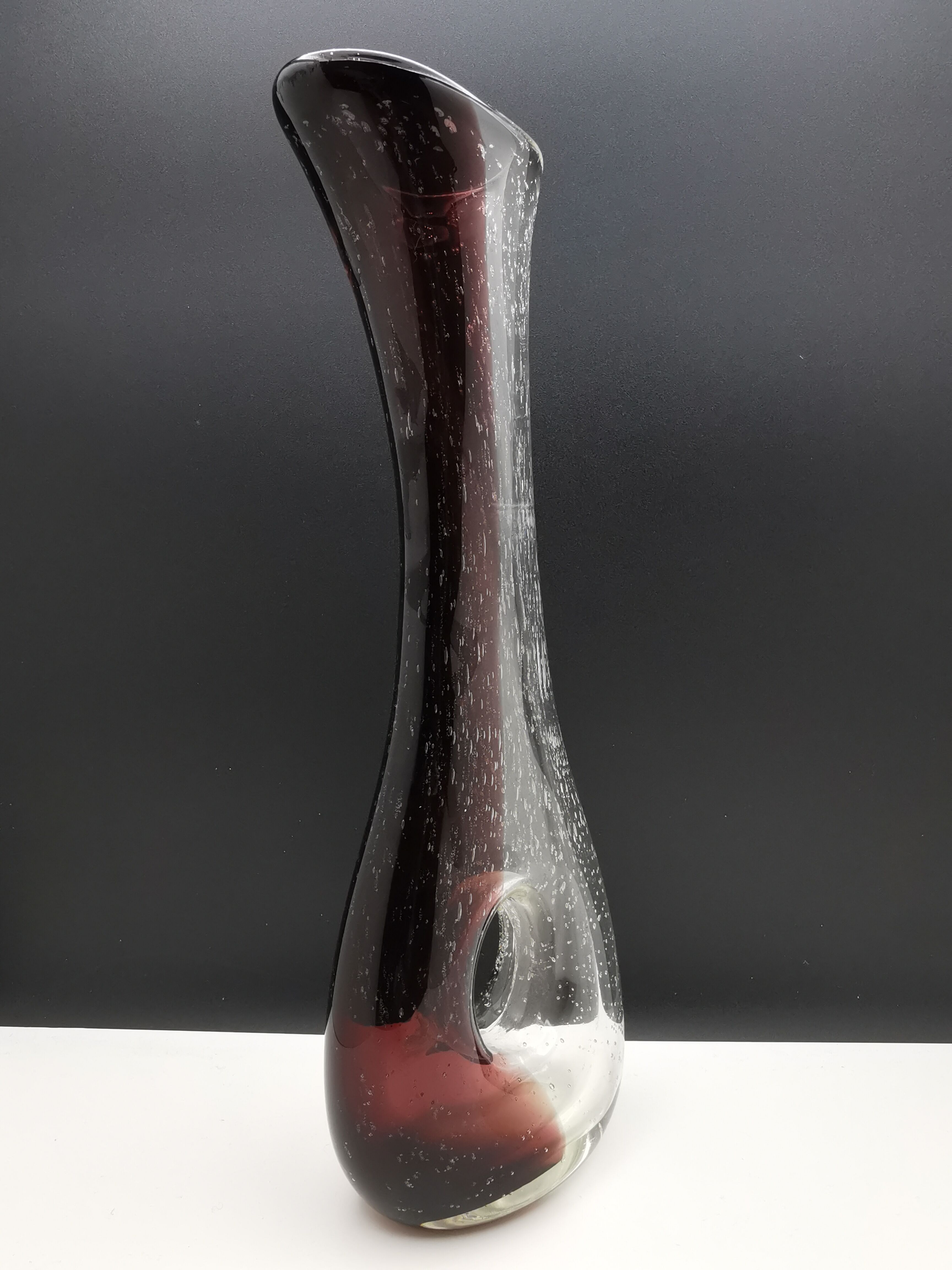 Vintage glass vase bubble 60s/70s