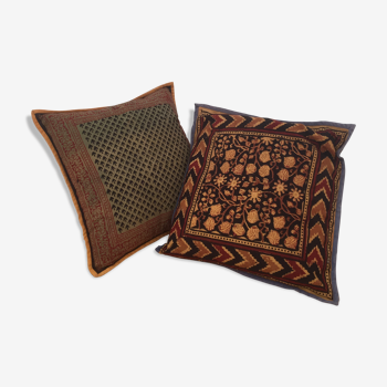 2 cushion covers indian batik