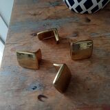Vintage furniture handles in solid gilded brass