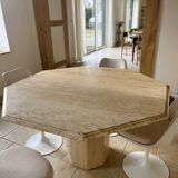 Travertine dining table