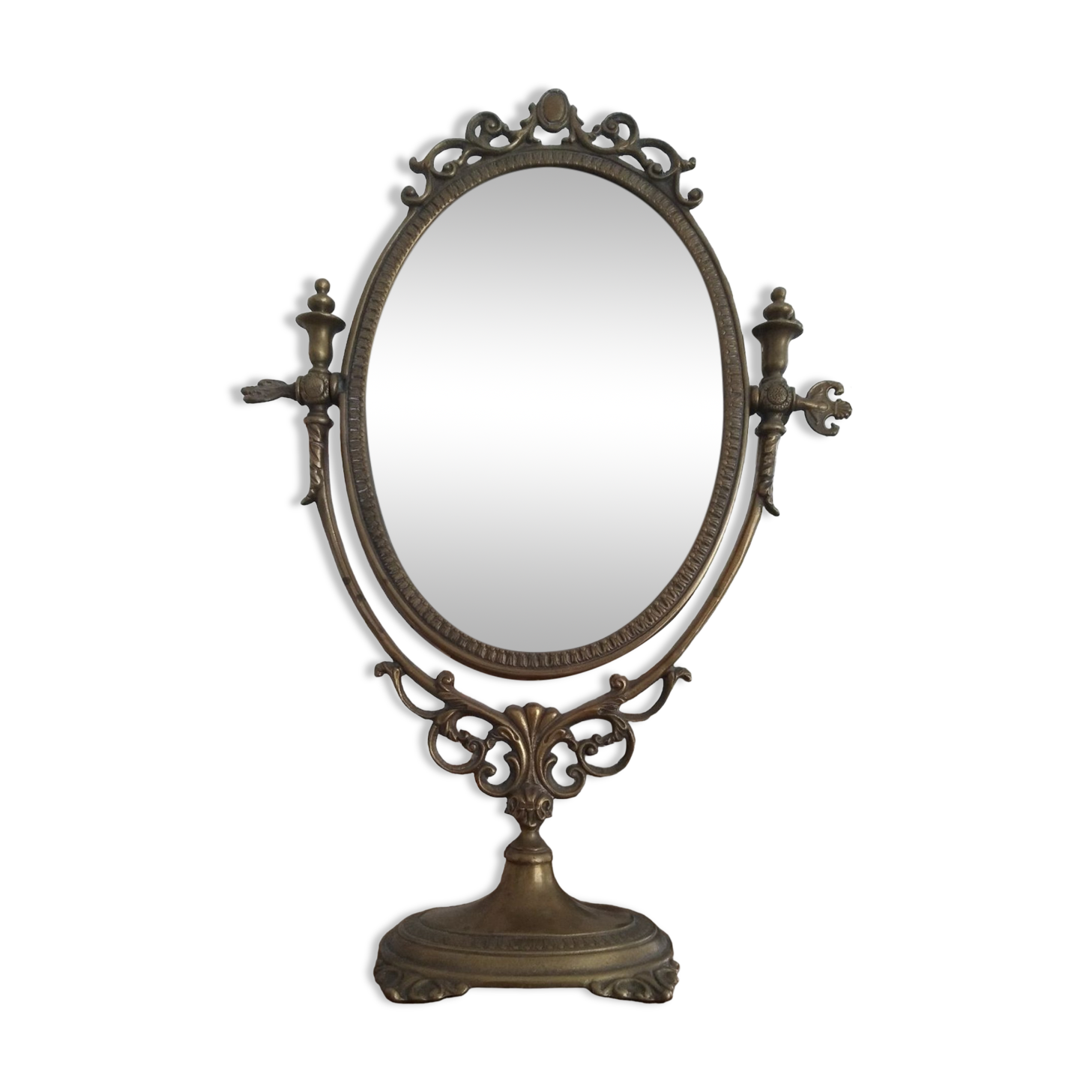 Brass psyche mirror
