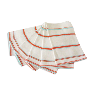Lot 6 rags métis canvas cotton - linen