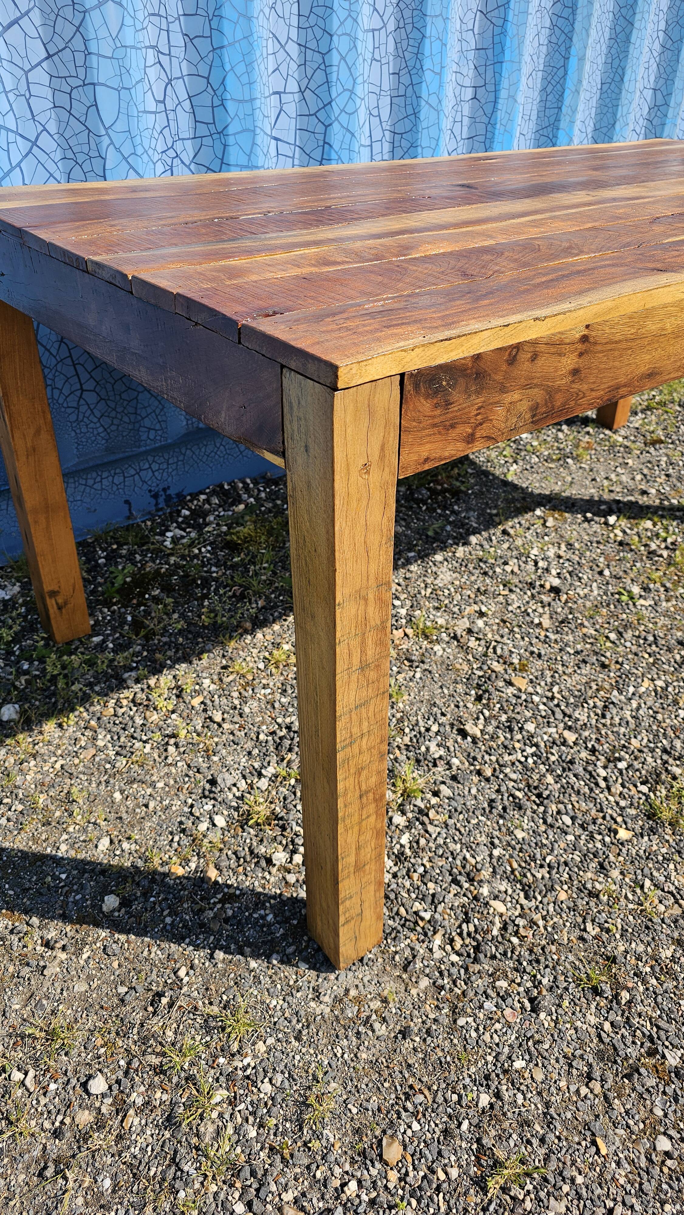 Rectangular teak dining table