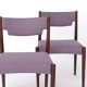 Chaises de salle à manger vintage par lot de 2, Allemagne années 1960, bois de hêtre teinté foncé