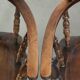 Set of four wooden English antique pub/captain chairs from the 19th century