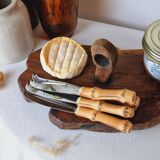 Set of 6 bamboo handled cheese knives