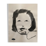 Portrait de femme à l’encre de Chine