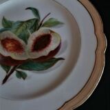 Flat plate heel porcelain of Paris monogram Ch. Pillivuyt XIXth