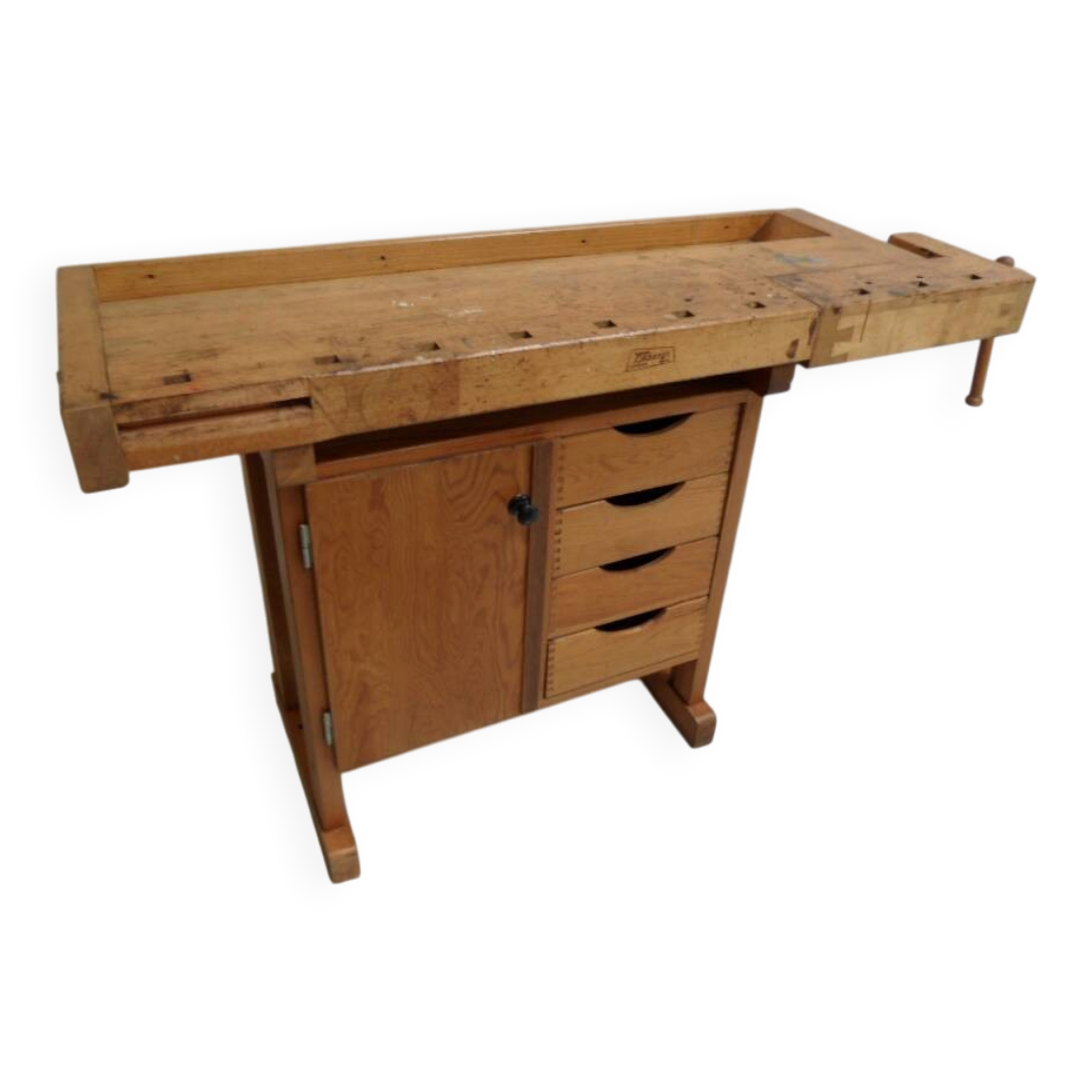Vintage industrial workbench