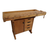 Banc de travail industriel vintage
