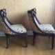 Pair of gooseneck gondola chairs
