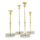 Set of 4 mid-century candle holders Ystad Metall, Sweden, 1950s