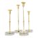 Set of 4 mid-century candle holders Ystad Metall, Sweden, 1950s
