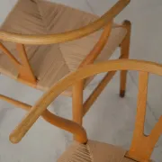 Pair of CH24 Wishbone chairs by Hans J. Wegner, Denmark, 1970s
