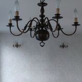 Chandelier and 2 sconces