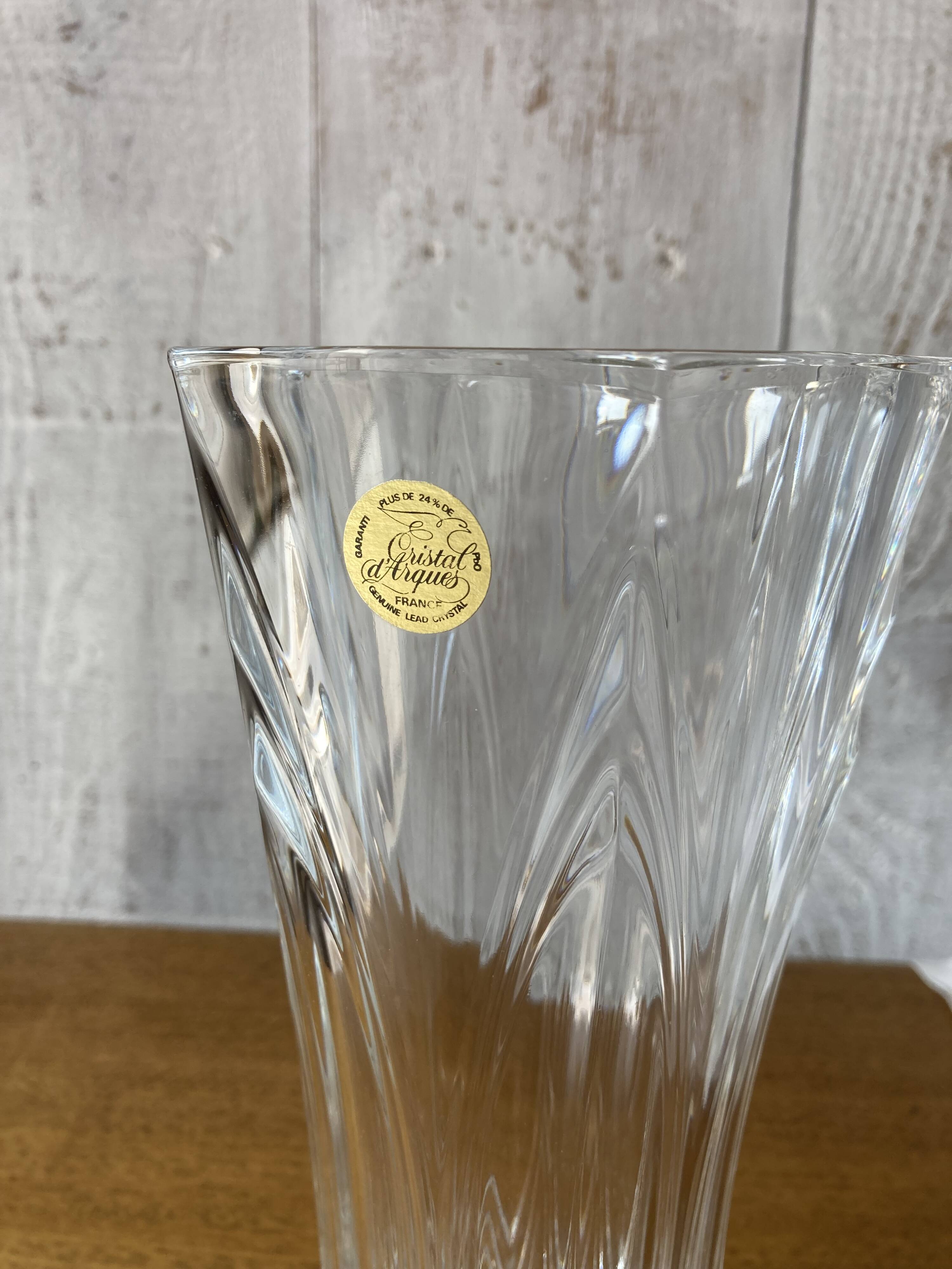 Chiseled crystal vase