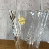 Chiseled crystal vase