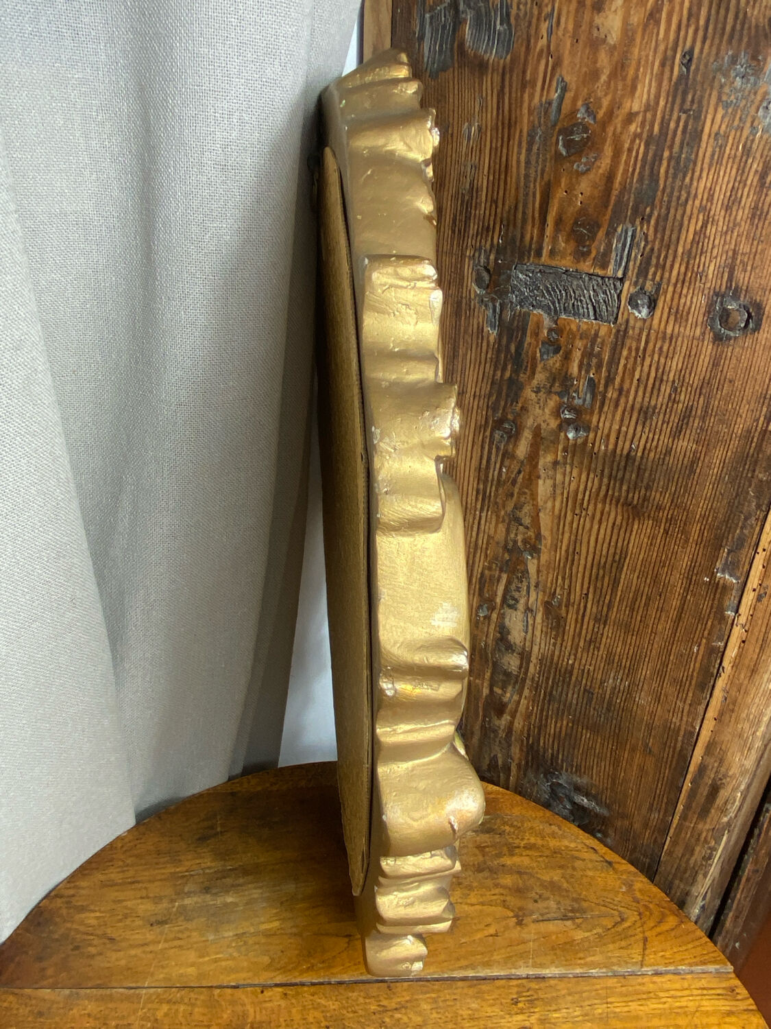 Rococo style mirror in wood and gilded stucco