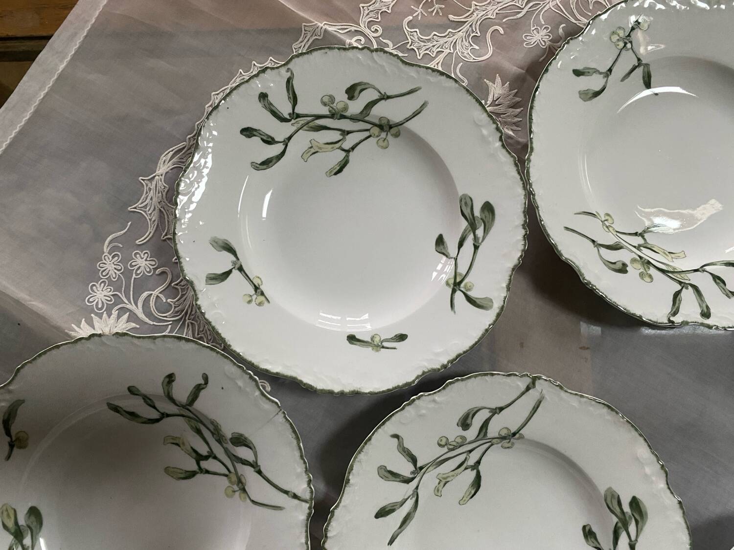 Set of 6 deep plates Pillivuyt model Gui vintage